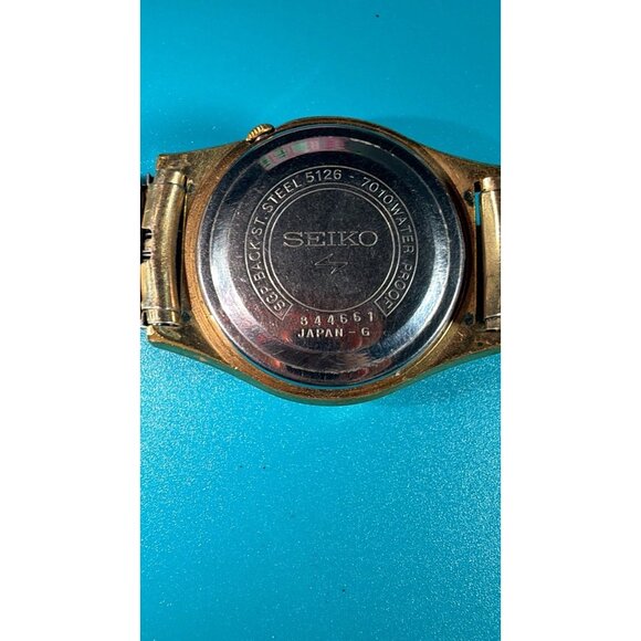 Vintage Seiko 5 23J Automatic Day Date Running Speidel USA 10K RGP Band - Picture 6 of 13